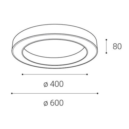 LED2 - LED Reguliuojamas lubinis šviestuvas SATURN LED/50W/230V 3000K/4000K juodas