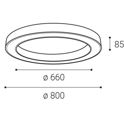 LED2 - LED Reguliuojamas lubinis šviestuvas SATURN LED/60W/230V 3000K/4000K white