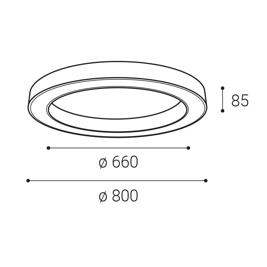 LED2 - LED Reguliuojamas lubinis šviestuvas SATURN LED/60W/230V 3000K/4000K white