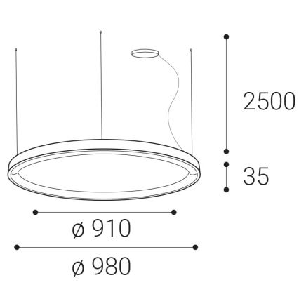 LED2 - LED Reguliuojamas pakabinamas sietynas BELLA LED/80W/230V 3000K/4000K baltas