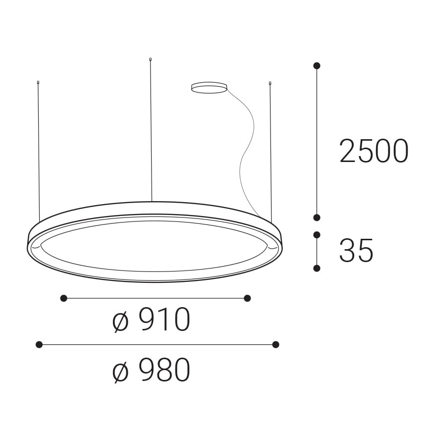LED2 - LED Reguliuojamas pakabinamas sietynas BELLA LED/80W/230V 3000K/4000K baltas