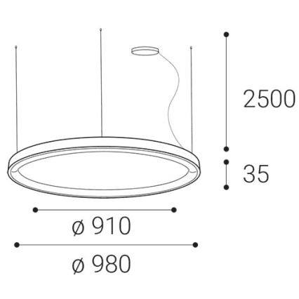 LED2 - LED Reguliuojamas pakabinamas sietynas BELLA LED/80W/230V 3000K/4000K rudas