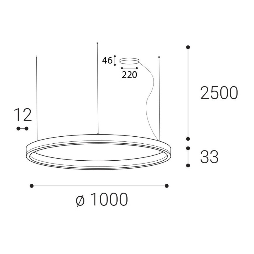 LED2 - LED Reguliuojamas pakabinamas sietynas CIRCLE LED/80W/230V 3000K/4000K diametras 100 cm balta