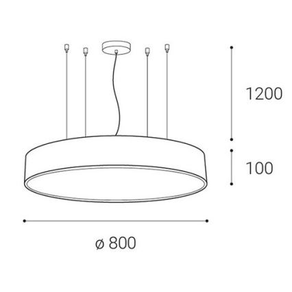 LED2 - LED Reguliuojamas pakabinamas sietynas MONO LED/100W/230V 3000K/4000K juodas