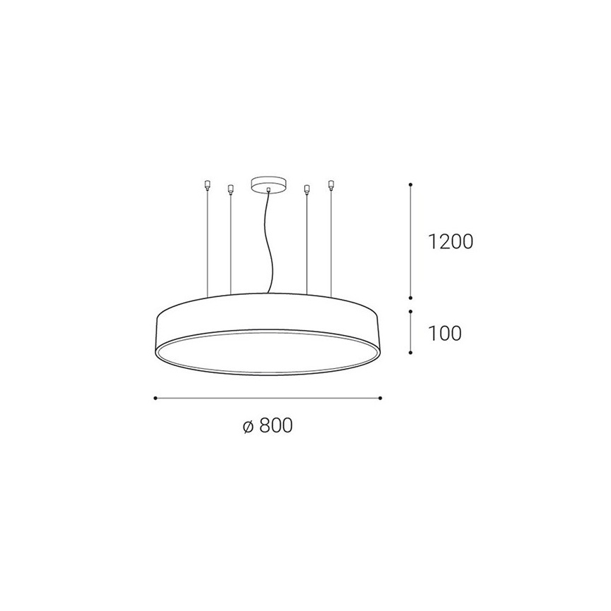 LED2 - LED Reguliuojamas pakabinamas sietynas MONO LED/100W/230V 3000K/4000K juodas