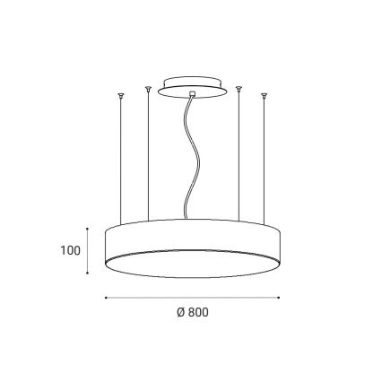 LED2 - LED Reguliuojamas pakabinamas sietynas MONO LED/100W/230V