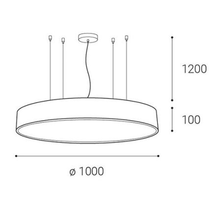 LED2 - LED Reguliuojamas pakabinamas sietynas MONO LED/153W/230V 3000K/4000K baltas