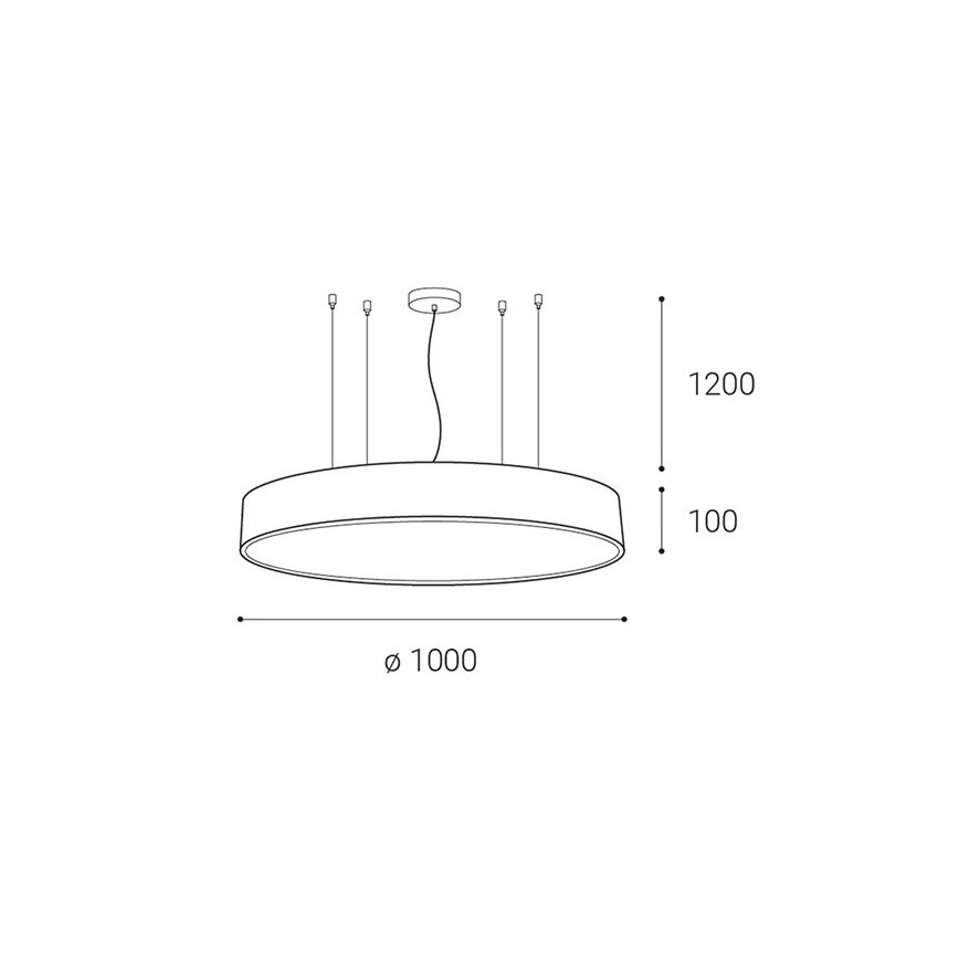 LED2 - LED Reguliuojamas pakabinamas sietynas MONO LED/153W/230V 3000K/4000K baltas
