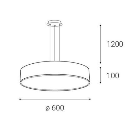 LED2 - LED Reguliuojamas pakabinamas sietynas MONO LED/60W/230V 3000K/4000K baltas