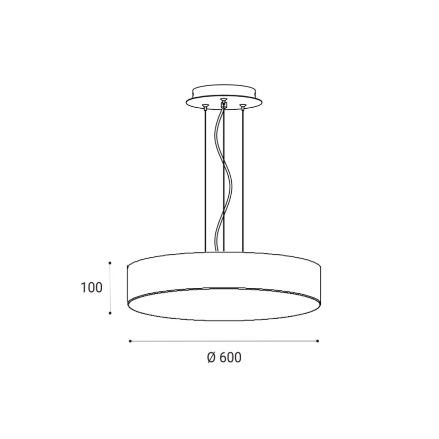 LED2 - LED Reguliuojamas pakabinamas sietynas MONO LED/60W/230V