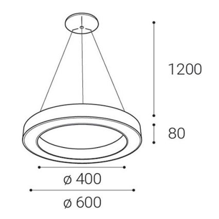 LED2 - LED Reguliuojamas pakabinamas sietynas SATURN LED/50W/230V 3000K/4000K baltas