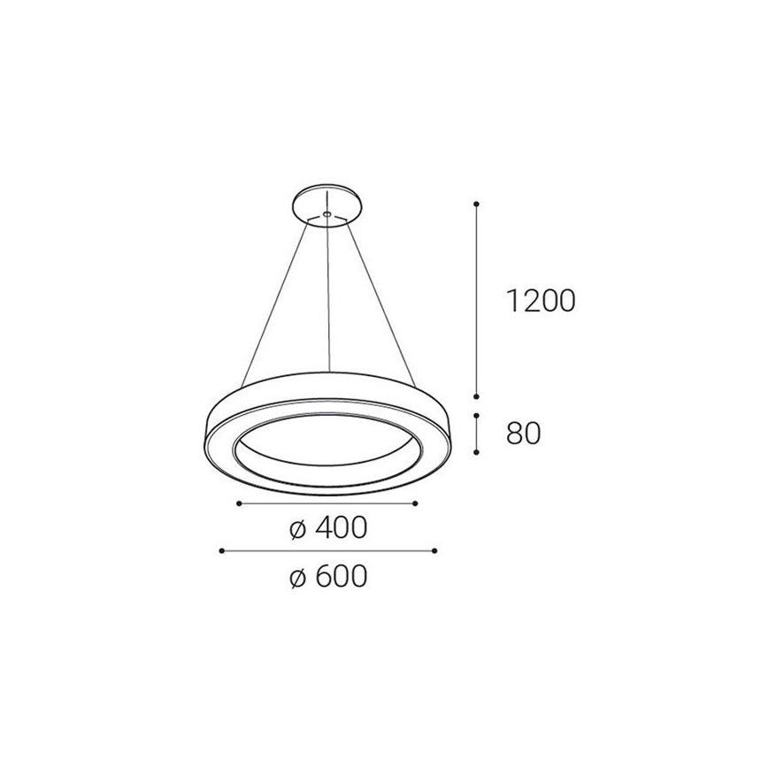 LED2 - LED Reguliuojamas pakabinamas sietynas SATURN LED/50W/230V 3000K/4000K baltas