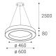 LED2 - LED Reguliuojamas pakabinamas sietynas SATURN LED/50W/230V 3000K/4000K baltas
