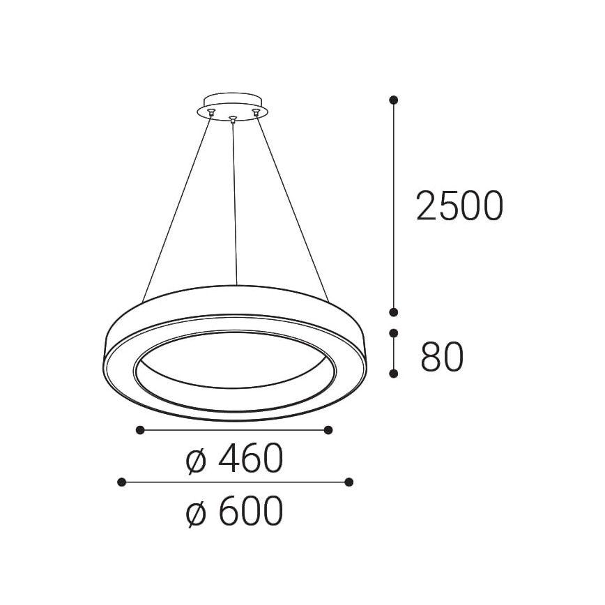 LED2 - LED Reguliuojamas pakabinamas sietynas SATURN LED/50W/230V 3000K/4000K juodas