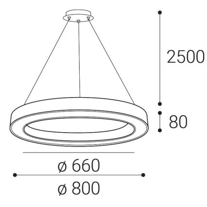 LED2 - LED Reguliuojamas pakabinamas sietynas SATURN LED/60W/230V 3000K/4000K baltas