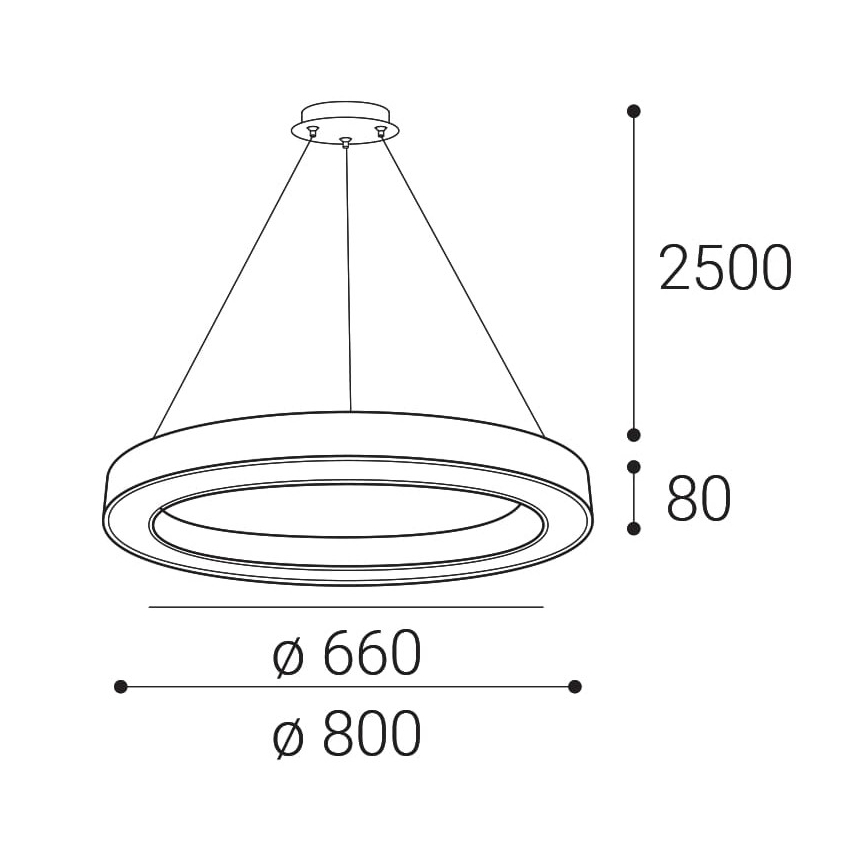 LED2 - LED Reguliuojamas pakabinamas sietynas SATURN LED/60W/230V 3000K/4000K baltas