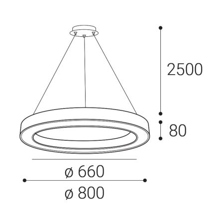 LED2 - LED Reguliuojamas pakabinamas sietynas SATURN LED/60W/230V 3000K/4000K juodas