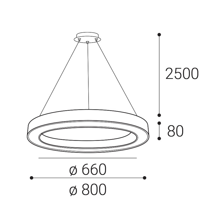 LED2 - LED Reguliuojamas pakabinamas sietynas SATURN LED/60W/230V 3000K/4000K juodas