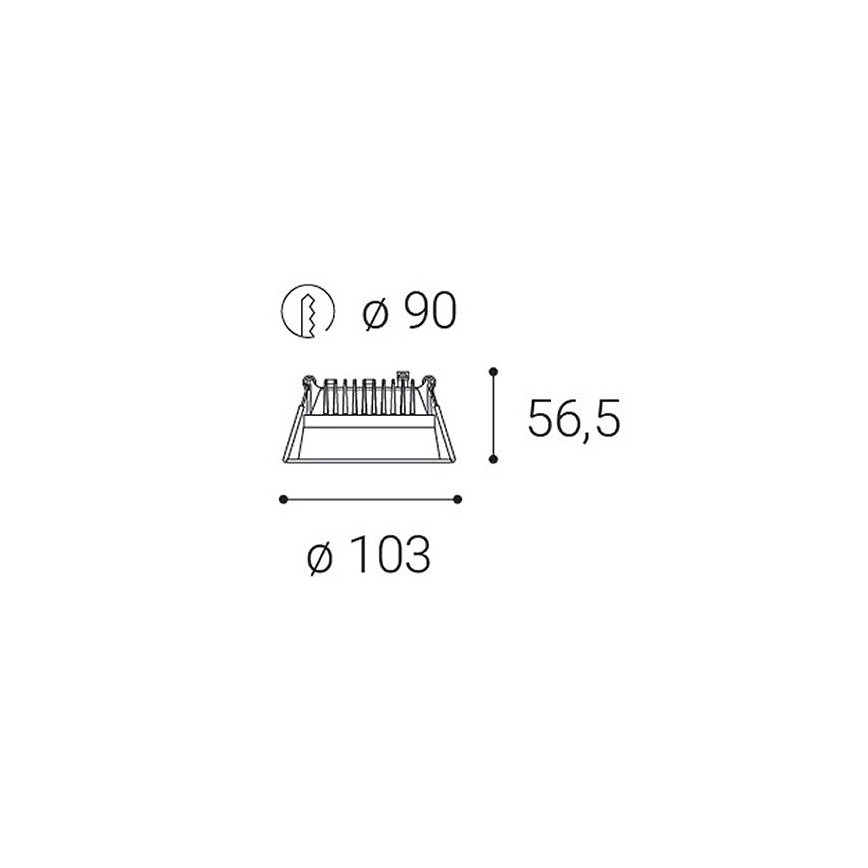 LED2-LED Reguliuojamas vonios įleidžiamas šviestuvas ZETA LED/10W/230V 3000K IP44