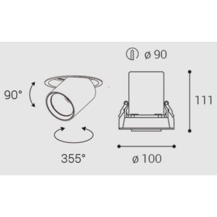 LED2 - LED suspended Lubinis šviestuvas HIDE LED/20W/230V CRI 90 juoda