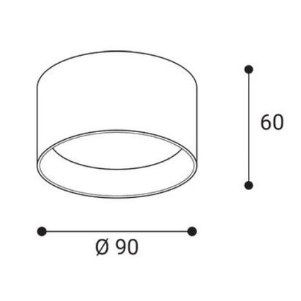 LED2 - LED taškinis šviestuvas ZETA ON LED/8W/230V 3000/3500/4000K skersmuo 9 cm balta