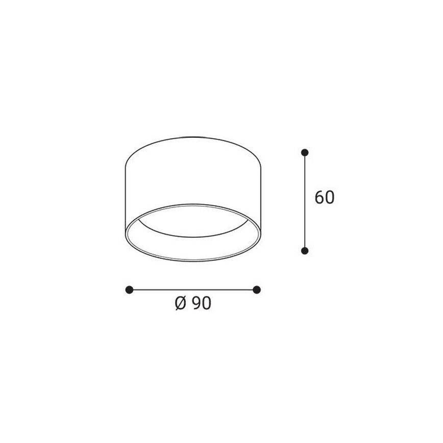 LED2 - LED taškinis šviestuvas ZETA ON LED/8W/230V 3000/3500/4000K skersmuo 9 cm balta