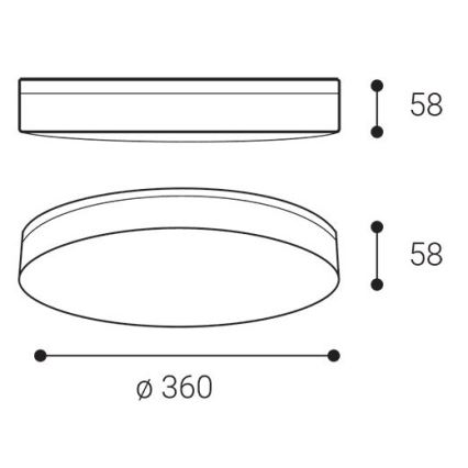 LED2 - LED Vonios kambario lubinis šviestuvas YPSO LED/30W/230V 3000/4000K IP54 Ø 36 cm balta