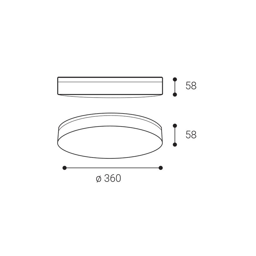 LED2 - LED Vonios kambario lubinis šviestuvas YPSO LED/30W/230V 3000/4000K IP54 Ø 36 cm balta
