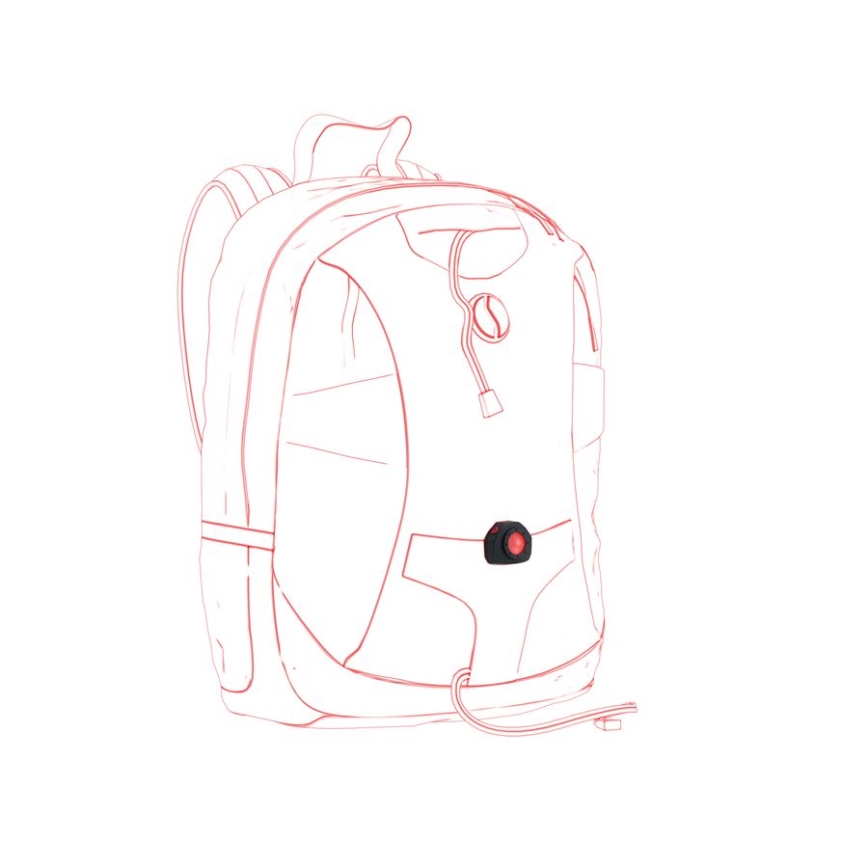 Ledlenser CU2R - LED signalinis žibintas LED/280 mAh juoda