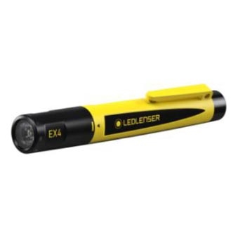 Ledlenser EX4 – LED žibintuvėlis, maitinamas 2xAAA, IP66, 50 lm, geltonas