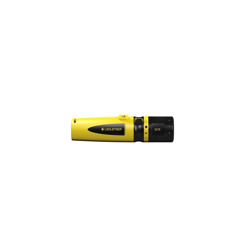Ledlenser EX7R - dimeriuojamas įkraunamas LED žibintas, 3250 mAh, IP68, 220 lm, 45 val., geltonas