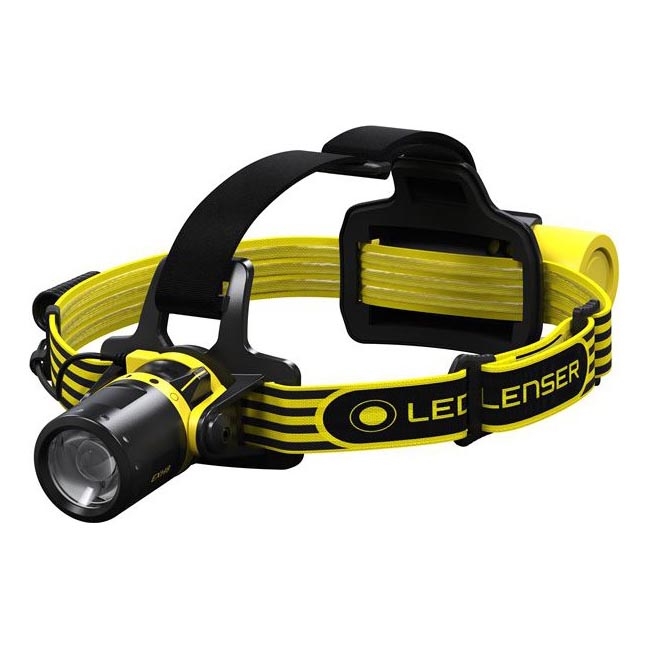 Ledlenser EXH8 - reguliuojamas LED galvos žibintas LED/3xAA IP66 180 lm 40 h geltonas