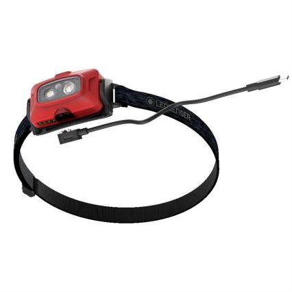 Ledlenser HF4R Core - LED įkraunamas galvos žibintas su reguliuojamu ryškumu LED/1000 mAh IP68 500 lm 35 val. raudonas