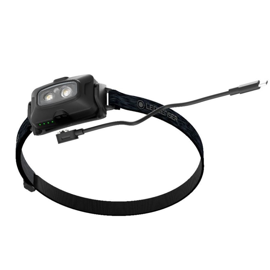 Ledlenser HF4R Core - LED reguliuojamo ryškumo įkraunamas galvos žibintas LED/1000 mAh IP68 500 lm 35 h juodas