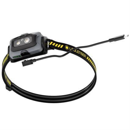 Ledlenser HF4R Work - reguliuojamo ryškumo įkraunamas LED galvos žibintas LED/1000 mAh IP68 500 lm 35 h juodas