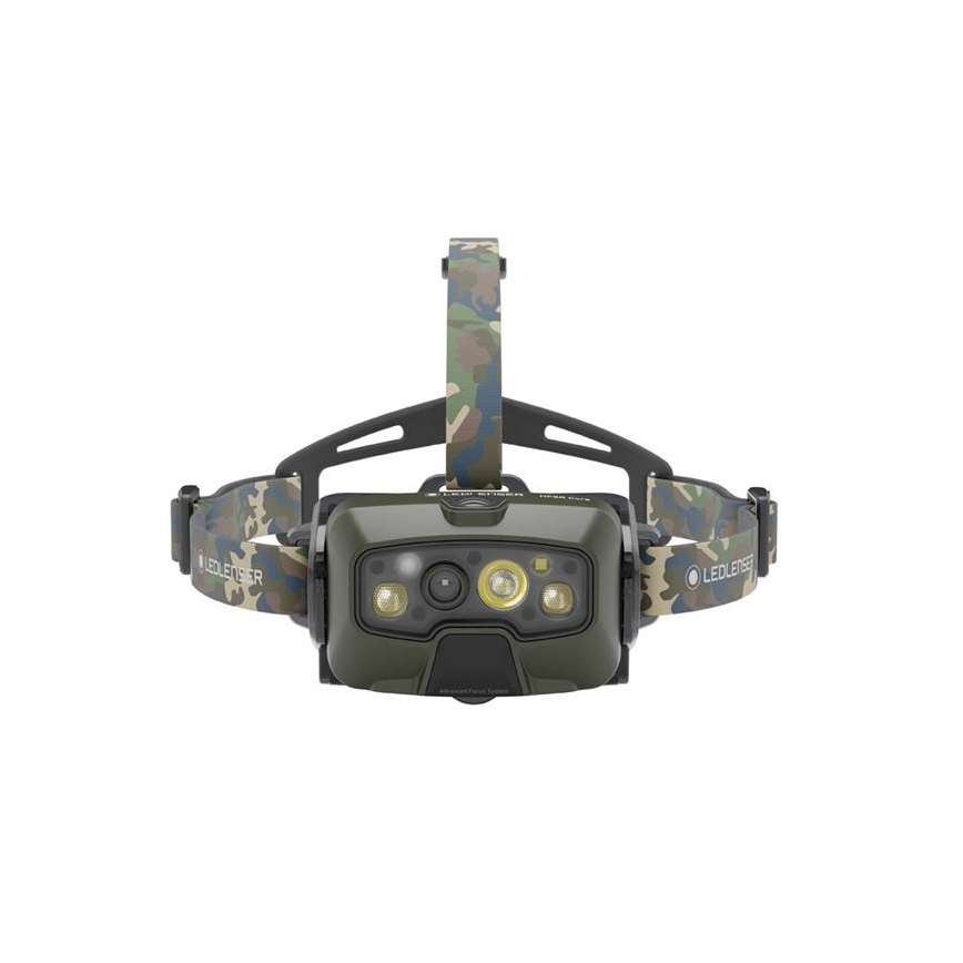 Ledlenser HF8R Core RGB - reguliuojamas, įkraunamas LED galvos žibintas LED/3700 mAh IP68 1600 lm 90h žalias