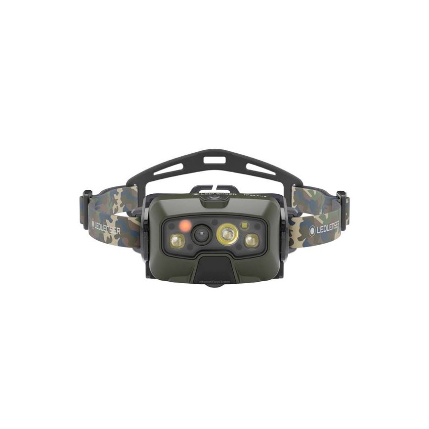 Ledlenser HF8R Core RGB - reguliuojamas, įkraunamas LED galvos žibintas LED/3700 mAh IP68 1600 lm 90h žalias