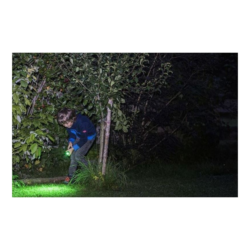 Ledlenser KIDBEAM4 DINO - Reguliuojamas vaikiškas LED žibintuvėlis LED/2xAAA IP44 žalias