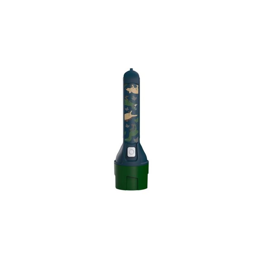 Ledlenser KIDBEAM4 DINO - Reguliuojamas vaikiškas LED žibintuvėlis LED/2xAAA IP44 žalias