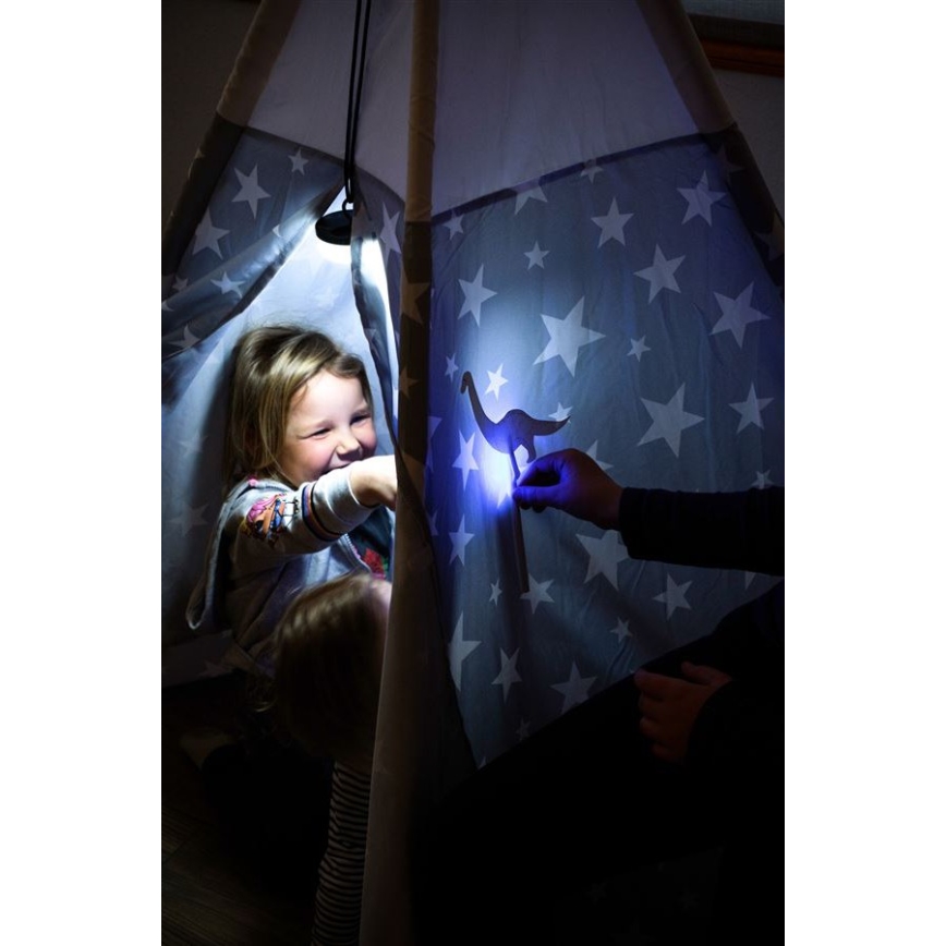 Ledlenser KIDCAMP6 RAINBOW - LED reguliuojama nešiojama lempa LED/3xAAA IP44 mėlyna
