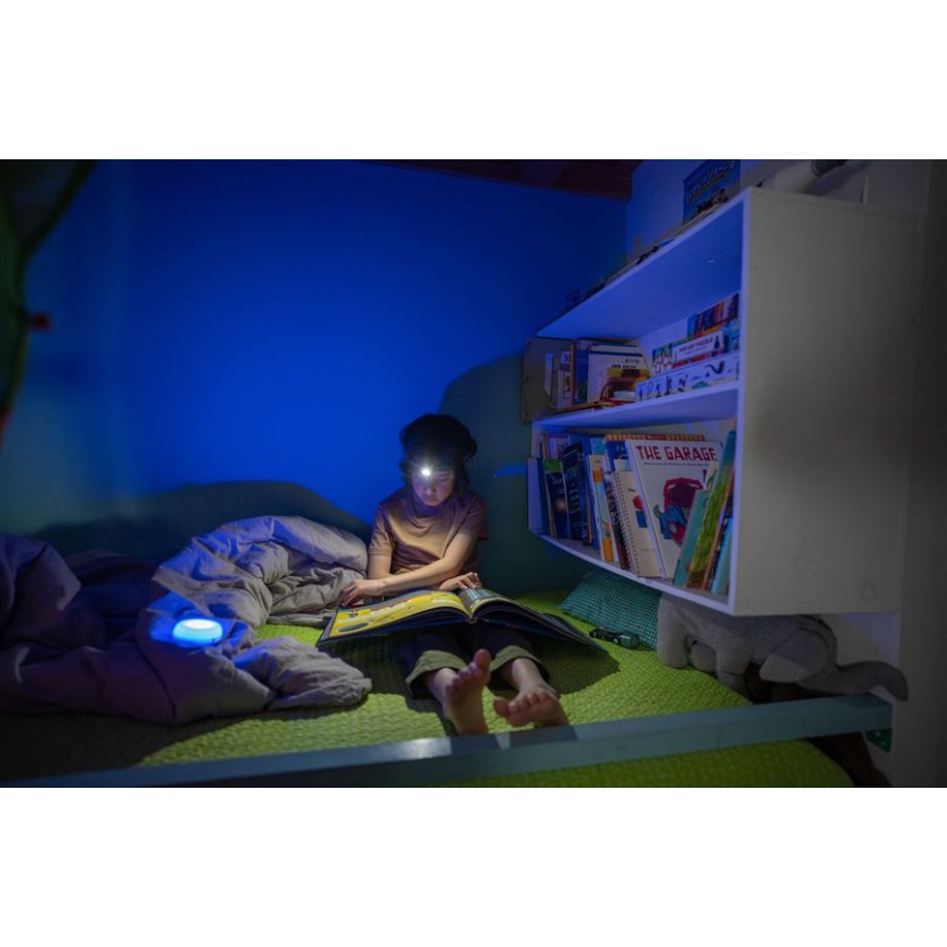 Ledlenser KIDCAMP6 RAINBOW - LED reguliuojama nešiojama lempa LED/3xAAA IP44 mėlyna