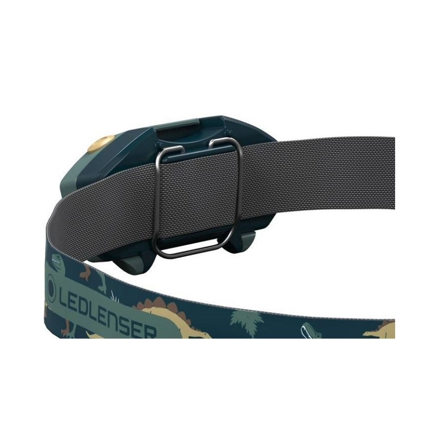 Ledlenser KIDLED2 DINO - LED Reguliuojamas vaikiškas galvos žibintas LED/1xAAA IPX4 40 lm 20 val. žalia