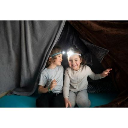Ledlenser KIDLED2 RAINBOW - LED vaikiškas galvos žibintuvėlis su reguliuojamu ryškumu LED/1xAAA IPX4 40 lm 20h violetinis