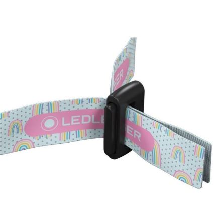 Ledlenser KIDLED2 RAINBOW - LED vaikiškas galvos žibintuvėlis su reguliuojamu ryškumu LED/1xAAA IPX4 40 lm 20h violetinis