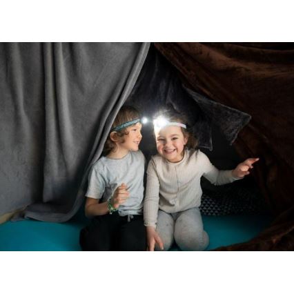 Ledlenser KIDLED4R DINO - reguliuojamo ryškumo įkraunama vaikiška galvos lempa LED/280 mAh IPX4 40 lm 18 h žalia