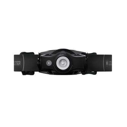 Ledlenser MH4 - įkraunamas LED galvos žibintas su reguliuojamu ryškumu, LED/750 mAh, IP54, 400 lm, 35 val., juodas