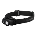 Ledlenser MH4 - įkraunamas LED galvos žibintas su reguliuojamu ryškumu, LED/750 mAh, IP54, 400 lm, 35 val., juodas