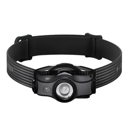 Ledlenser MH5 - reguliuojamas įkraunamas LED galvos žibintas 1xAA/750 mAh IP54 400 lm 35 val. juoda/pilka