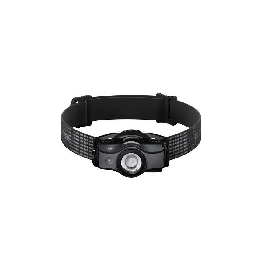 Ledlenser MH5 - reguliuojamas įkraunamas LED galvos žibintas 1xAA/750 mAh IP54 400 lm 35 val. juoda/pilka