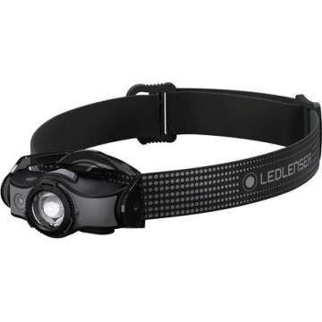 Ledlenser MH5 - reguliuojamas įkraunamas LED galvos žibintas 1xAA/750 mAh IP54 400 lm 35 val. juoda/pilka